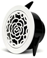 Diffuseur d'air rond ultra-fin pour plafond, 75 mm 100 mm, ABS, motif décoratif, pour système de ventilation