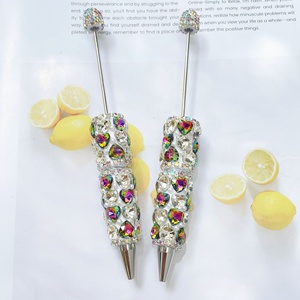 2025 New Arrival DIY Full Love Rhinestone Bead Plastic <b>Pen</b> Personalized Student <b>Gift</b> Portable Welcome <b>Gifts</b> - Product Image 4