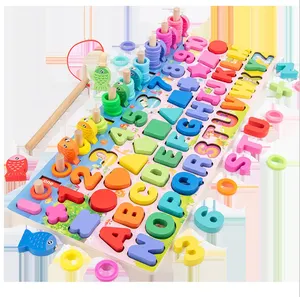 Mainan Tali Pancing Montessori untuk Bayi, Mainan Edukasi Anak-anak, Mainan Papan Sensorik Permainan Prasekolah Bentuk Angka Belajar, Mainan 2022 Populer untuk Anak-anak