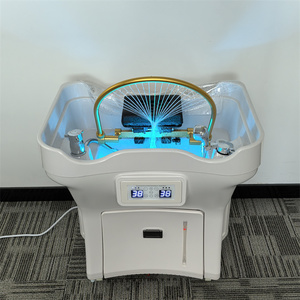 KISEN-Lavabo de pelo móvil portátil de diseño moderno, lavabo de champú de spa de altura ajustable para masajes de cabeza en casa o salón - Product Image 3