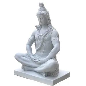 Factory Prijs Indian Hindoe God Lord Shiva Steen Marmer Levensgrote Standbeeld