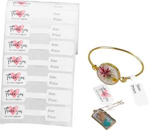 Etiquetas de precio de joyería personalizadas, rollo de etiqueta de precio de joyería autoadhesivo para anillo, pendiente, etiqueta de identificación de precio para pequeñas empresas - Product Image 2