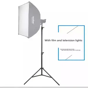 2.6M Tugas Berat Baja Logam Foto Video Cahaya Berdiri Penyangga Pegas Tripod Untuk Studio Softbox Video Reflektor Beban Maksimal 12KG