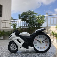 Kreative Art Deco Design Motorrad form Wecker für Home Office Desktop Tisch dekoration mit Regal