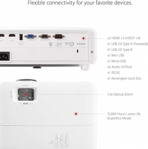 Proyector PX703HD 1080p con 3500 Lúmenes, DLP 3D, Modo Dual, Modo Deportivo y Baja Latencia de Entrada para Juegos - Product Image 3