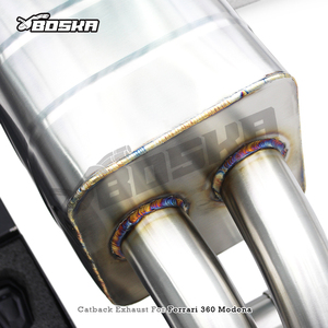 ท่อไอเสียแบบ Catback พร้อมวาล์ว สำหรับ Ferrari 360/F360 3.6L Modena/Spider ปี 2003-2005 ยี่ห้อ Boska ผลิตจากสแตนเลส - Product Image 4