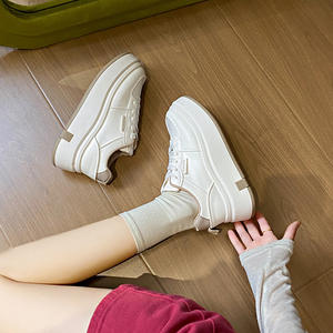 2025 Spring New Style White Sneakers Korean Style Ins Style Women's Student Thick-Soled Height-Increasing Sports Sneakers - Product Image 6