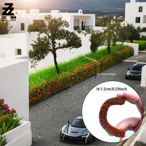 รุ่นจำลองพุ่มไม้พลาสติกขนาดเล็ก ริมฝั่งสีเขียว รั้วหญ้า สำหรับฉากจำลองบนโต๊ะทราย งานแฮนด์เมด DIY - Product Image 3