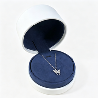 Présentoir de Luxe Rond en Cuir PU pour Bijoux – Organisateur Personnalisé pour Bagues, Colliers et Boucles d'Oreilles – Idéal pour Boutiques et Vitrines de Détail