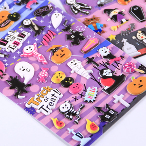 Halloween <span class=keywords><strong>2023</strong></span> nouveau <span class=keywords><strong>dessin</strong></span> <span class=keywords><strong>animé</strong></span> vacances gonflé autocollant 3D gonflé mousse bulle autocollant réutilisable anime doux gonflé autocollant personnalisé - Product Image 2