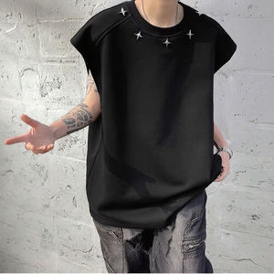 Chaleco Casual Holgado y Moderno para Hombre JAC22 YM282, Nuevo Diseño, Tejido de Poliéster/Algodón, 300 Gramos de Peso de Tela, Color Sólido - Product Image 3