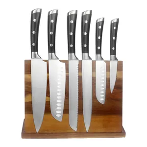 Customized Hot Sale With Wooden Stand Best Stainless Steel Kitchen Knives Set