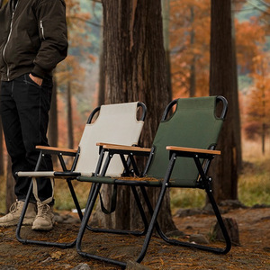 Chaise pliante d'extérieur Haida 58x50x73cm, chaise de camping et de jardin portable en tube d'acier - Product Image 2