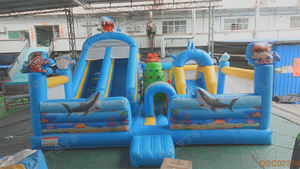 Lilytoys Commercial Château Gonflable Requin, Château de Saut Monde Marin, Maison de Rebond Extérieure <span class=keywords><strong>avec</strong></span> Toboggan pour Enfants - Product Image 2