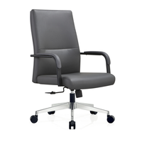 Mobilier de bureau mi-dos chaises de bureau de direction pivotantes pour personnel chaise de salle de conférence en cuir