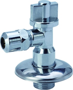 Robinet d'angle en laiton LD pour salle de bain ou cuisine, eau chaude et froide, corps en laiton chromé, tige en laiton, arrêt rapide, ouverture rapide - Product Image 2