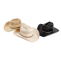 Topi Jerami Dewasa Grosir Berkualitas Tinggi, Topi Musim Panas Unisex, Pelindung UV untuk Luar Ruangan, Topi Jerami Koboi/Koboi Wanita OEM