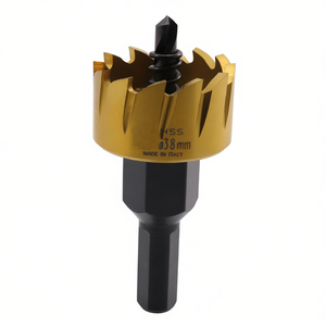 ใบเลื่อยเจาะรู HSS ขนาด 38 มม. เคลือบไทเทเนียมสำหรับตัดไม้และโลหะ - Product Image 2