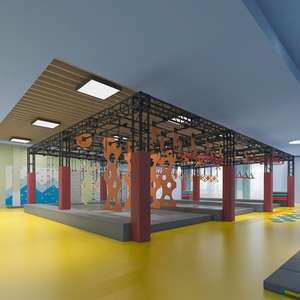 Système d'entraînement PhysiMax Modular Ninja Obstacle Course en acier au carbone, capacité maximale 300 kg, défi de force physique Crossfit - Product Image 1