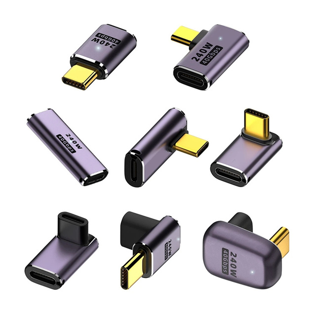 240W USB4.0 Type C Adapter OTG 40Gbps Fast Data Transfer Tablet USB-C Charging Converter for Phone Macbook Air Pro Laptop