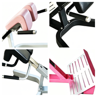 Chaise romaine commerciale en métal, station d'hyperextension, banc de sécurité robuste, appareil de musculation pour le bas du dos, les fessiers et les ischio-jambiers