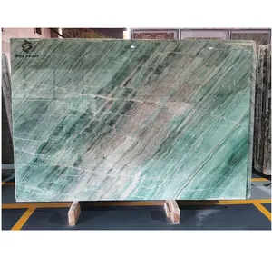 Luxury Italy Royal Green Quartzite Slabs Background Wall Tiles Green Marble Slabs