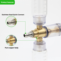 Canon à mousse réglable à double bouteille 100 ml, lance à mousse en laiton massif à connexion rapide 1/4 pour nettoyeur haute pression et detailing automobile