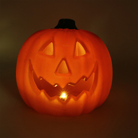 Jouets citrouille en plastique à LED pour Halloween Funky Festive Atmosphere Pumpkin Lighting Patio Garden Decorative Lights Halloween Pumpkin