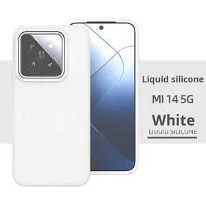 Pour <span class=keywords><strong>Xiomi</strong></span> Xiaomi 15 Pro <span class=keywords><strong>Redmi</strong></span> K80 coque de téléphone en Silicone liquide couleur unie antichoc housse de protection avec téléphone Fundas - Product Image 1