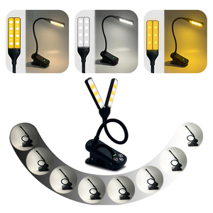 LOHAS Super Bright Mini USB LED Rechargeable Book Light Portable Flexible <span class=keywords><strong>Clip</strong></span> Lamp pour Amber Color Read Book Bed Bedside - Product Image 4