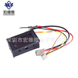 มิเตอร์วัดแรงดันและกระแสไฟฟ้าแบบดิจิตอล Hongwei Micro Dc0-100V 500A หน้าจอ LED คู่ สีแดง - Product Image 2