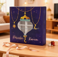 Boîte à chocolat traditionnelle arabe à 16 compartiments, lune et étoiles, pour emballage cadeau