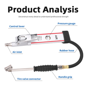 Manomètre de pression de pneus professionnel avec précision de 2,5 %, 0-160 PSI, avec soupape de décharge de pression, stock spécial pour ateliers de réparation automobile - Product Image 6