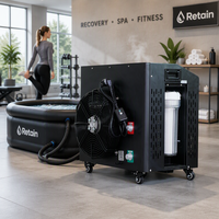 Refroidisseur d'eau 0.8HP 1HP 2HP pour bain de glace et bain froid, compatible avec les bacs de trempage et la cryothérapie, pour usage domestique et en salle de sport, vente en gros usine