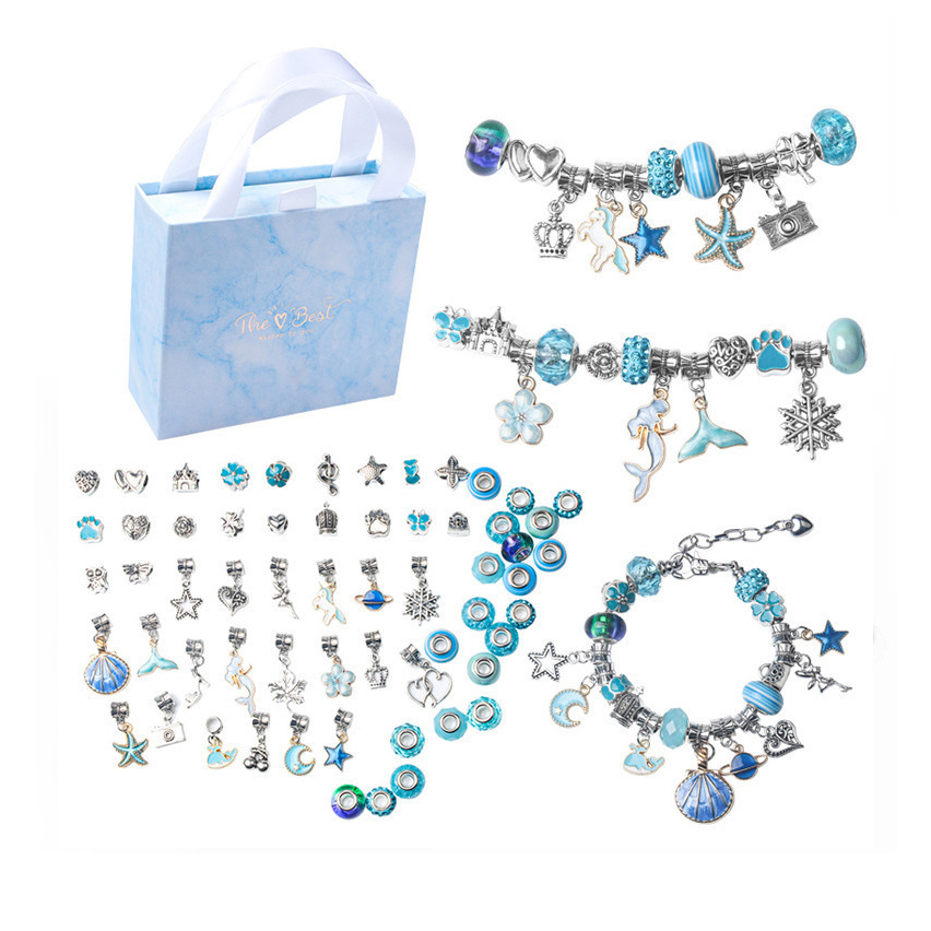 Beaded Bracelet Gift Set - Blue Set