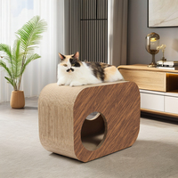 Griffoir rectangulaire pour chat et maison en carton ondulé, nouveau design, condo pour chat pour jouer et dormir