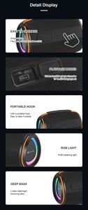 Altoparlante K14 con Woofer Attivo, Luci LED RGB, Potenza 20W, Batteria 2400mAh, Supporto Scheda TF, Caricatore USB-C per Computer/Scrivania - Product Image 6