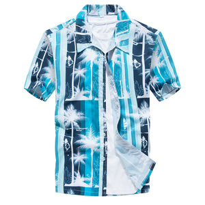 Camicia Estiva Casual da Uomo con Stampa Digitale Floreale, Colletto Cubano, Design Traspirante - Product Image 6