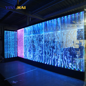 ม่านน้ำอะคริลิคผนังกั้นห้องสำหรับตกแต่งน้ำตกหน้าจอขนาดใหญ่มีฟอง LED - Product Image 5