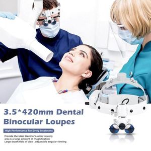 3.5X-420検査と手術歯科用双眼ルーペヘッドバンド拡大鏡LEDライト、充電式バッテリー - Product Image 5