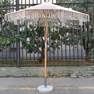 <span class=keywords><strong>Ombrellone</strong></span> <span class=keywords><strong>da</strong></span> Spiaggia con Frange in Macramè Fatte a Mano, Tenda Intrecciata per Esterni e Patio, Ideale per Spiaggia e Relax in Giardino - Product Image 2