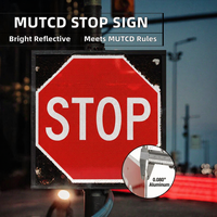 Conforme aux normes MUTCD, panneau de signalisation routière personnalisé de 24 x 24 pouces, panneau de signalisation de sécurité pour arrêt routier, plaque en aluminium hautement réfléchissante