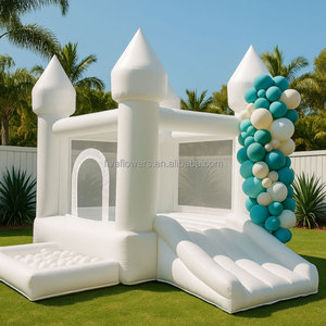 Casa de Rebote Inflable Grande para Exteriores con Diseño de Dinosaurio, Blanca, Completamente de PVC, 10x10 - Product Image 5
