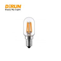 Ampoule LED à filament miniature de bonne qualité, LED 1W 110V E12 T22, couvercle en verre, lumières LED, FMT-E12