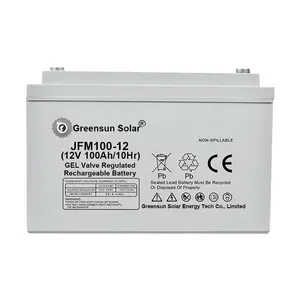 Gel de alto desempenho acumulador de chumbo-ácido 12v 100ah para o sistema solar