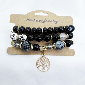 Bijoux <span class=keywords><strong>bohème</strong></span> <span class=keywords><strong>vie</strong></span> d'arbre Bracelet perlé ethnique multicouche verre arbre <span class=keywords><strong>de</strong></span> <span class=keywords><strong>vie</strong></span> Bracelet à breloques pour femmes - Product Image 5