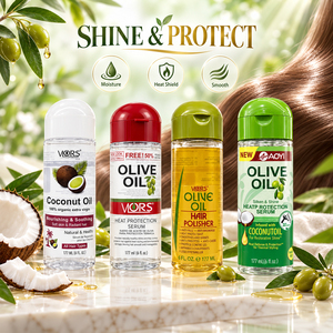 Colección de Sueros Capilares de Coco y Oliva de 177 ml, Protección Contra el Calor, Antiencrespamiento, Brillo y Suavidad, Cuidado del Cabello con 4 Opciones de Fórmula - Product Image 1