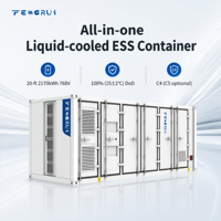 Conteneur ESS tout-en-un intelligent de 2170 kWh, 20 pieds, IP55, refroidi par liquide, avec Modbus TCP/IP pour l'alimentation de secours des charges critiques