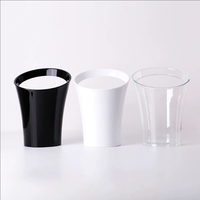 FSE 4L Seau à glace Bar Bière Champagne Seau à glace Bac à boisson en plastique transparent avec poignée