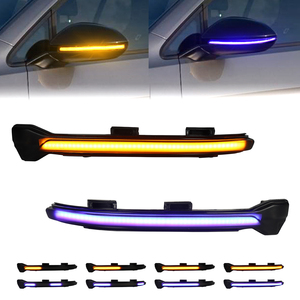 Clignotants dynamiques à LED pour VW <span class=keywords><strong>Golf</strong></span> <span class=keywords><strong>7</strong></span> <span class=keywords><strong>7</strong></span>.5 GTI Jetta MK7, clignotants séquentiels ambre et bleus pour rétroviseurs, en stock aux États-Unis - Product Image 1